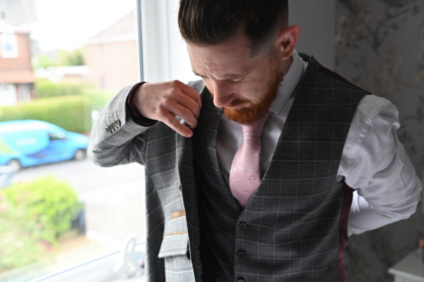 Groom getting ready 
